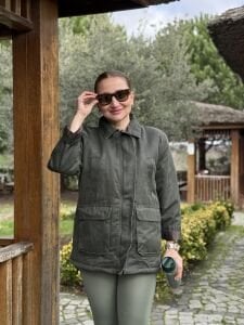 Haki barbour mont içi kürklü