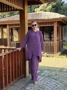 A.akay çapraz Tasarım aerobin Takım Mor