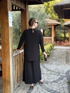 Kraşlı Lotus takım siyah