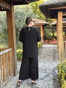 Kraşlı Lotus takım siyah