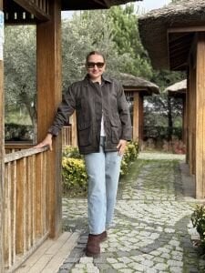 Kahve barbour mont içi kürklü