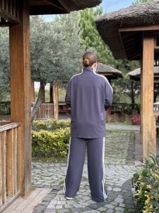 Şeritli Armalı Takım Antrasit