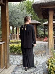 Asimetrik sandy takım 4214 Siyah