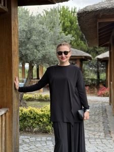 Asimetrik sandy takım 4214 Siyah