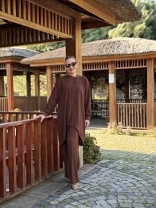 A.akay çapraz Tasarım aerobin Takım Kahve