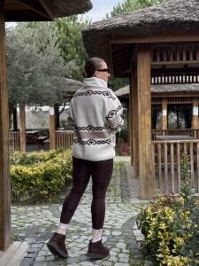 Tasarım Ren geyik polar kahve-krem