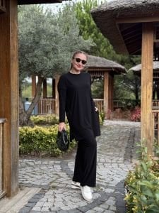 Yanları cepli sandy takım 5015 Siyah