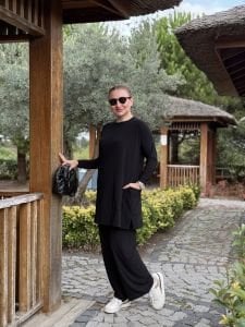 Yanları cepli sandy takım 5015 Siyah