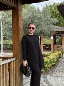 Yanları cepli sandy takım 5015 Siyah