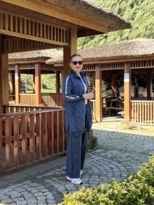 A.akay Payetli Fermuarlı Takım indigo