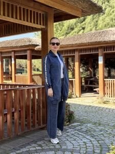 A.akay Payetli Fermuarlı Takım indigo