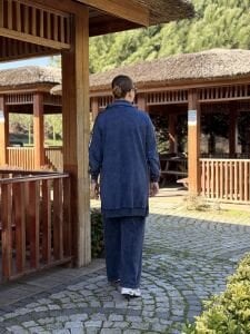 A.akay Payetli Fermuarlı Takım indigo