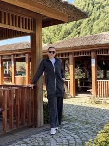 A.akay Payetli Fermuarlı Takım antrasit