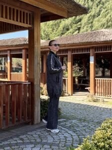 A.akay Payetli Fermuarlı Takım antrasit