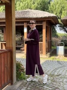 Milona Oysho elbise mor-taş