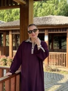 Milona Oysho elbise mor-taş