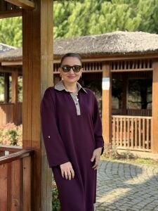 Milona Oysho elbise mor-taş