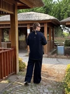 Çanta kemerli Likralı Kot Takım  Lacivert