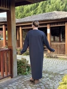 Bisiklet yaka düğme oysho elbise antrasit