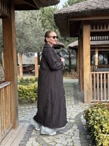 A.Akay Tam boy Tasarım kap-trenç Siyah