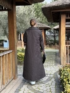 A.Akay Tam boy Tasarım kap-trenç Siyah