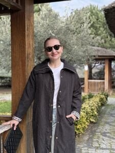 A.Akay Tam boy Tasarım kap-trenç Siyah