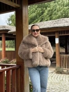 Premium İthal Parıltı Kürk Vizon