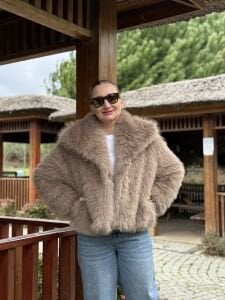 Premium İthal Parıltı Kürk Vizon