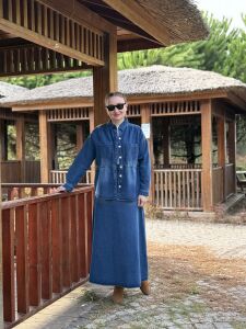 Koyu mavi etekli kot takım 2794