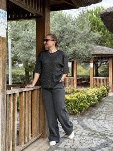 Orjinal Mng kot pantolon Antrasit