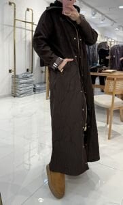 A.Akay Tam boy Tasarım kap-trenç Acı kahve