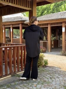 Paraşüt gömlek Cep detaylı TAKIM SİYAH