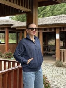 Orjinal marka Z.r. Fermuarlı sweat mavi