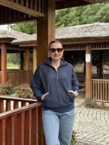 Orjinal marka Z.r. Fermuarlı sweat mavi