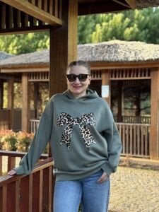 Kapüşonlu kurdela sweat Çağla