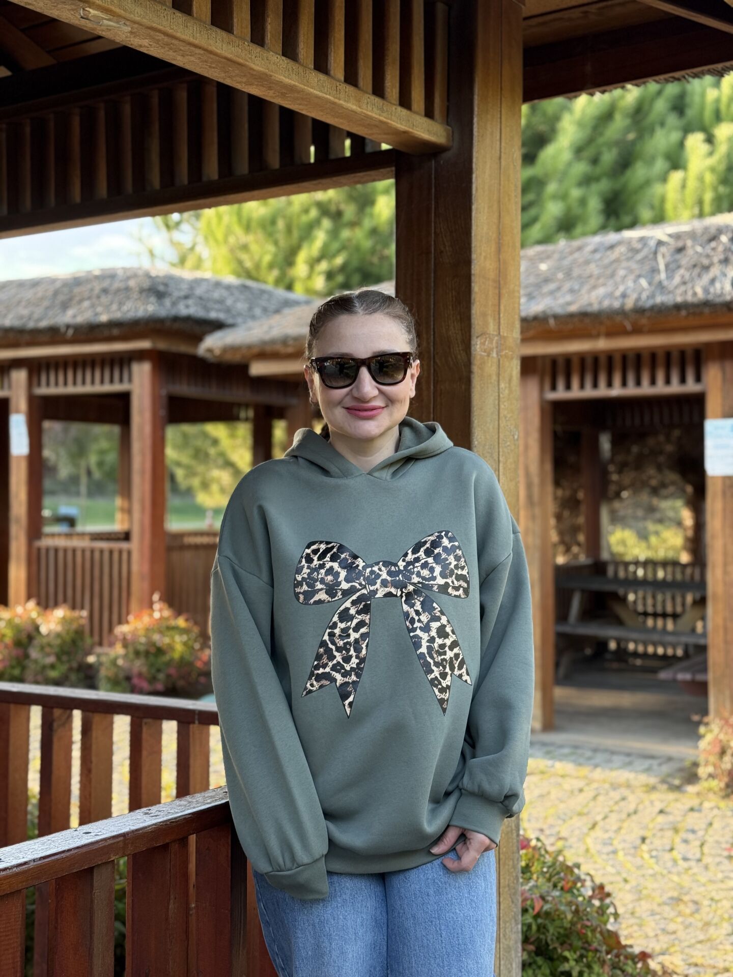 Kapüşonlu kurdela sweat Çağla