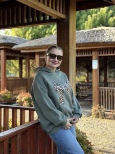 Kapüşonlu kurdela sweat Çağla