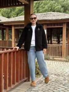 Yumoş polar mont Siyah